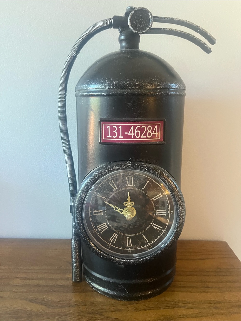 NWOT | Black Fire Extinguisher Clock